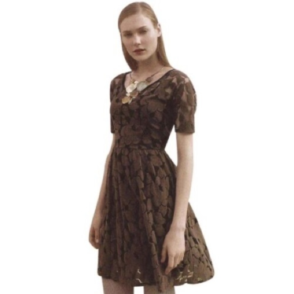 Weston Wear Made in San Francisco brown floral dress from Anthropologie